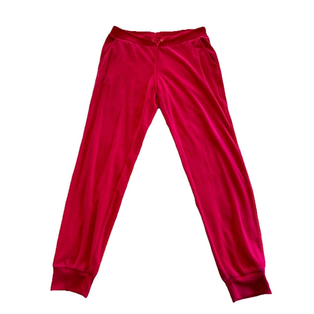 Juicy Couture Sz Large Hot Pink Velour Track Pants Joggers‎